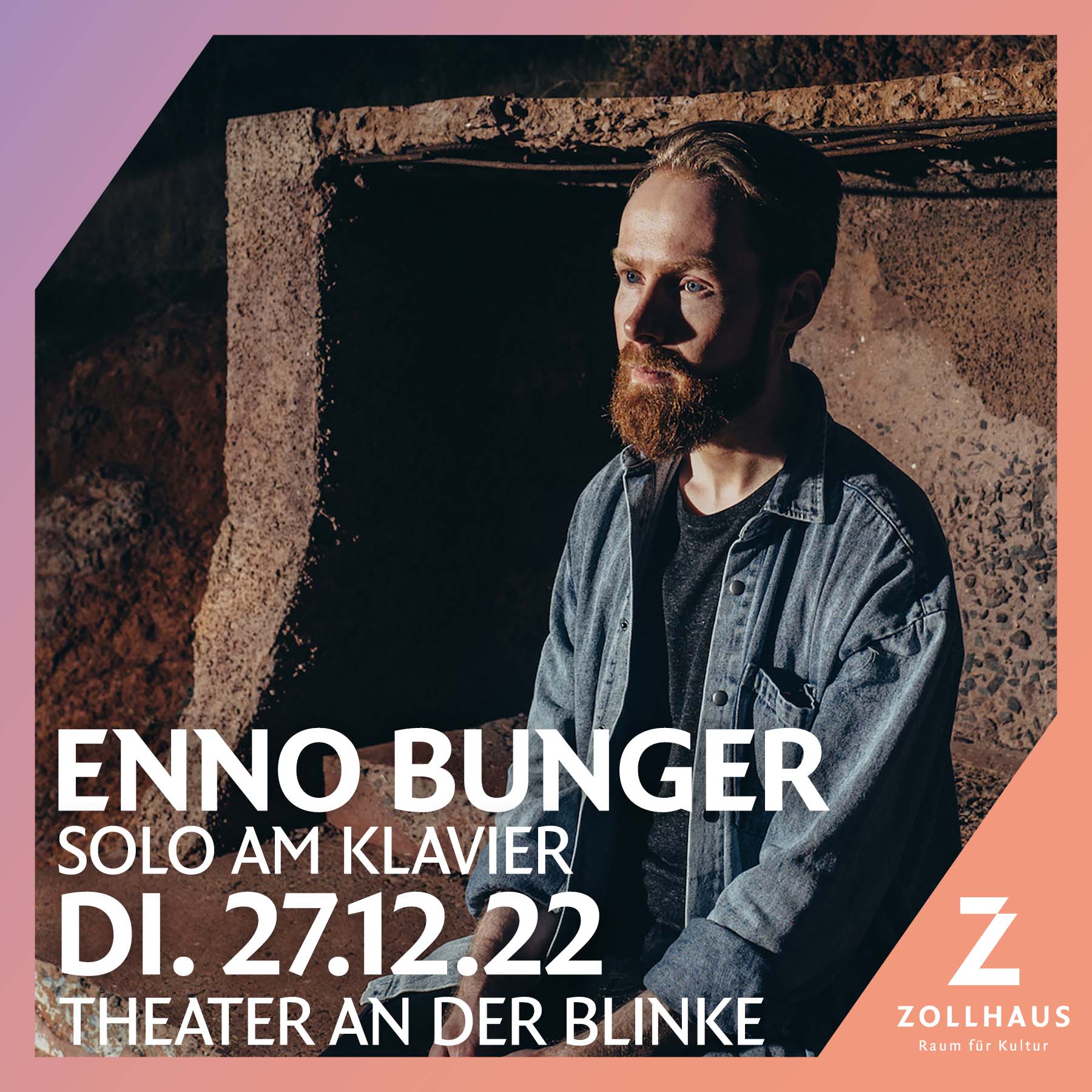 ENNO BUNGER – Solo Am Klavier – Jahresabschlusskonzert am 27.12.2022 im Theater an der Blinke