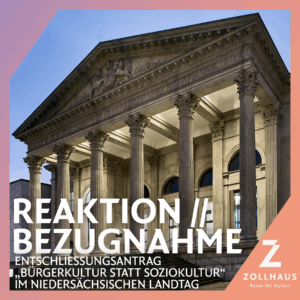 Bezugnahme/Stellungnahme zum Entschließungsantrag der AfD im Niedersächsischen Landtag zum Thema "Bürgerkultur statt Soziokultur"